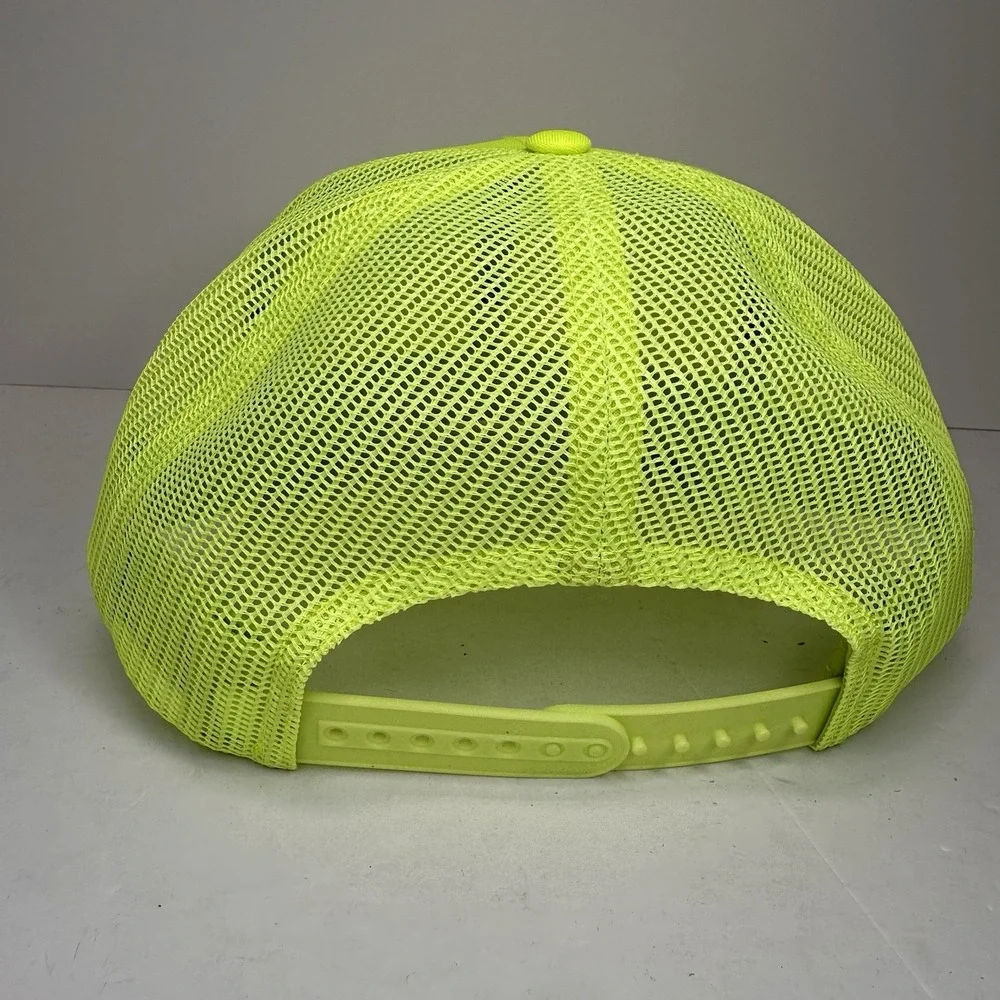 Cat Caterpillar High Visibility Neon Yellow Logo‎ Trucker Hat One Size Fits Most